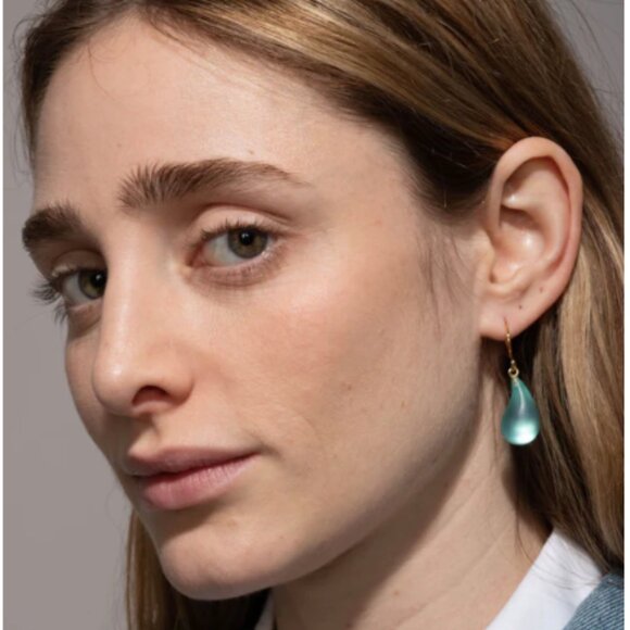 Alexis Bittar | Lucite Dewdrop Earrings (Mint Green) - Picture 2 of 9